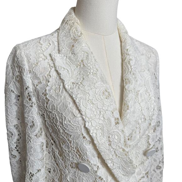 Zara White Lace Jacket - Picture 6 of 10